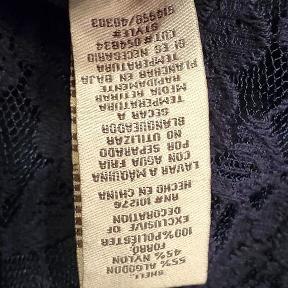 Beige by Eci Women's Royal Blue Dress w/ Lace Overlay Plus Size 14 - Picture 7 of 7